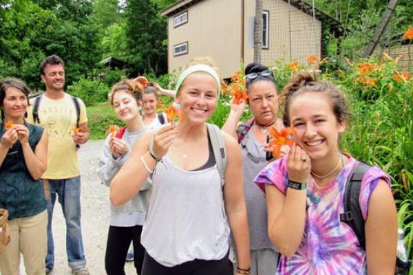 Touring Earthaven during Ecovillage Experience Week